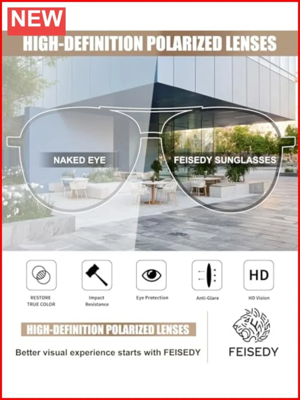 Retro Polarized Aviator Sunglasses Square Classic Style